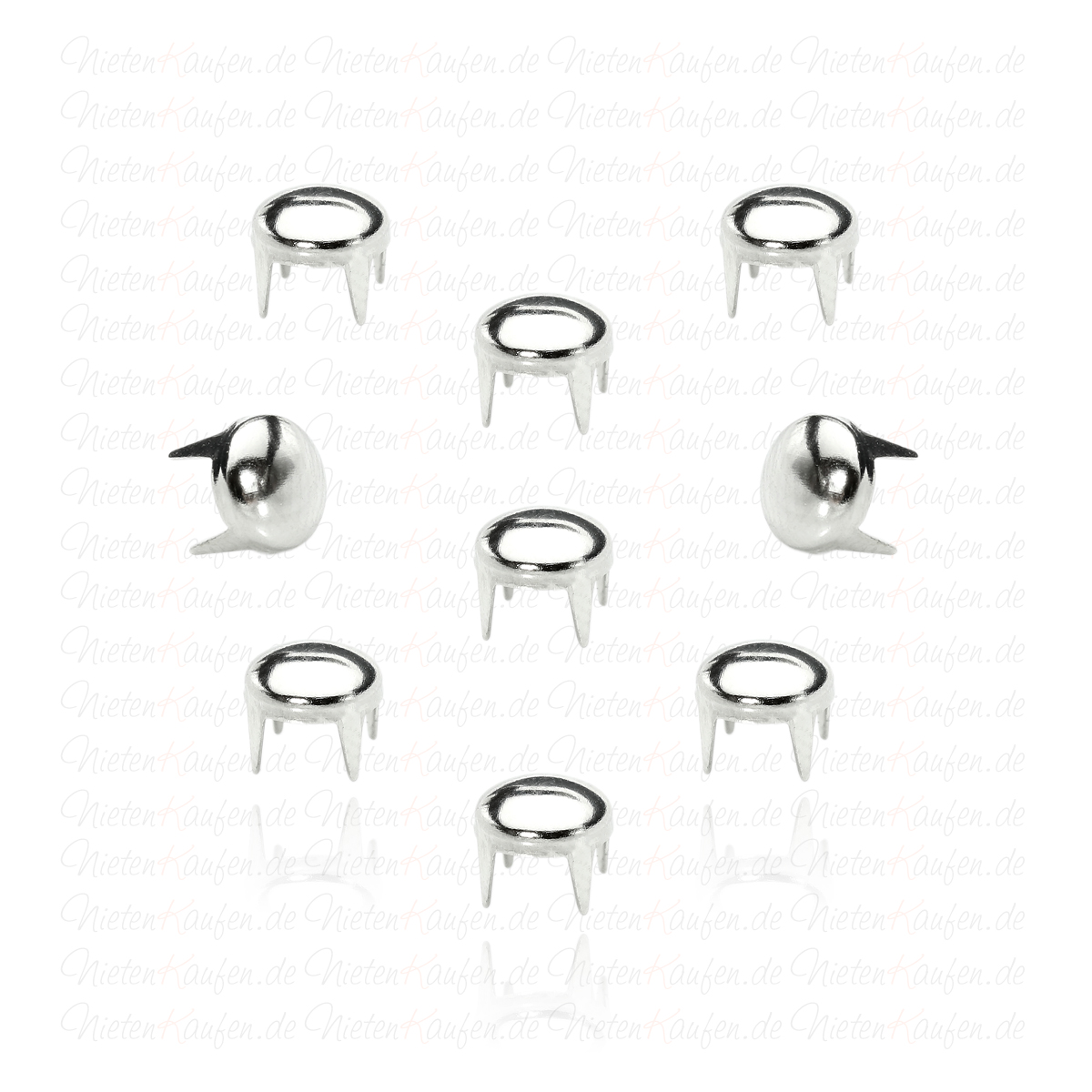 Silberne Rundnieten 6mm