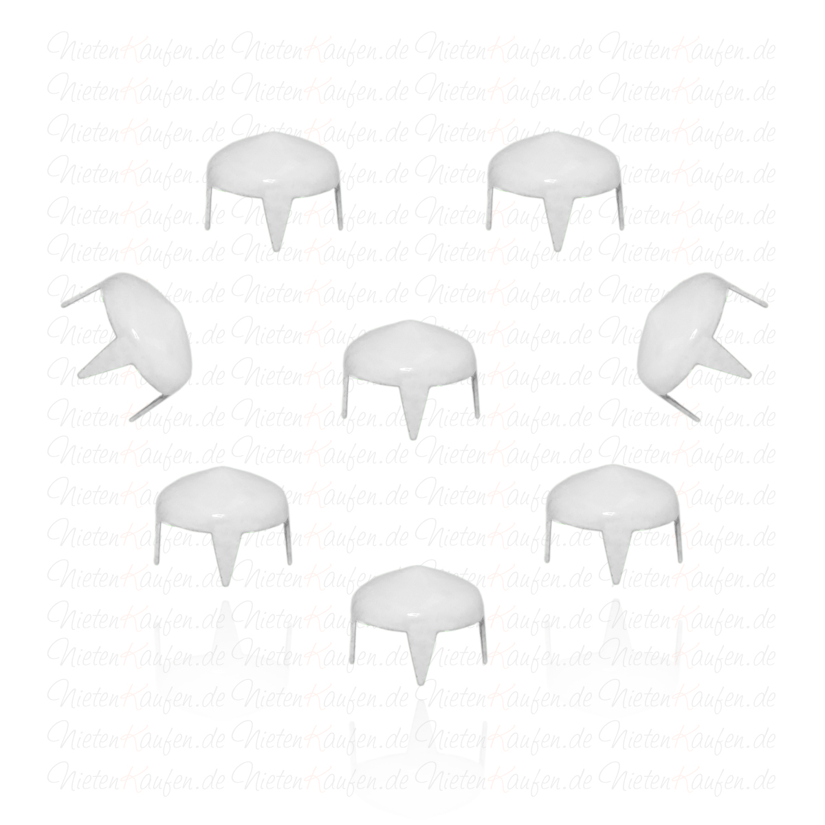 Spitznieten Kegelnieten Weiß