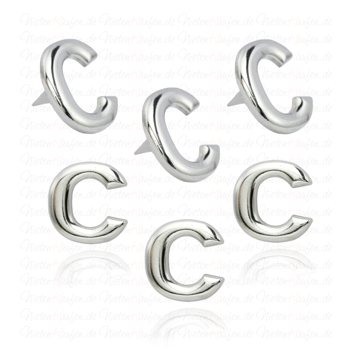 C - Metall Buchstaben Niete - Alphabet Nieten
