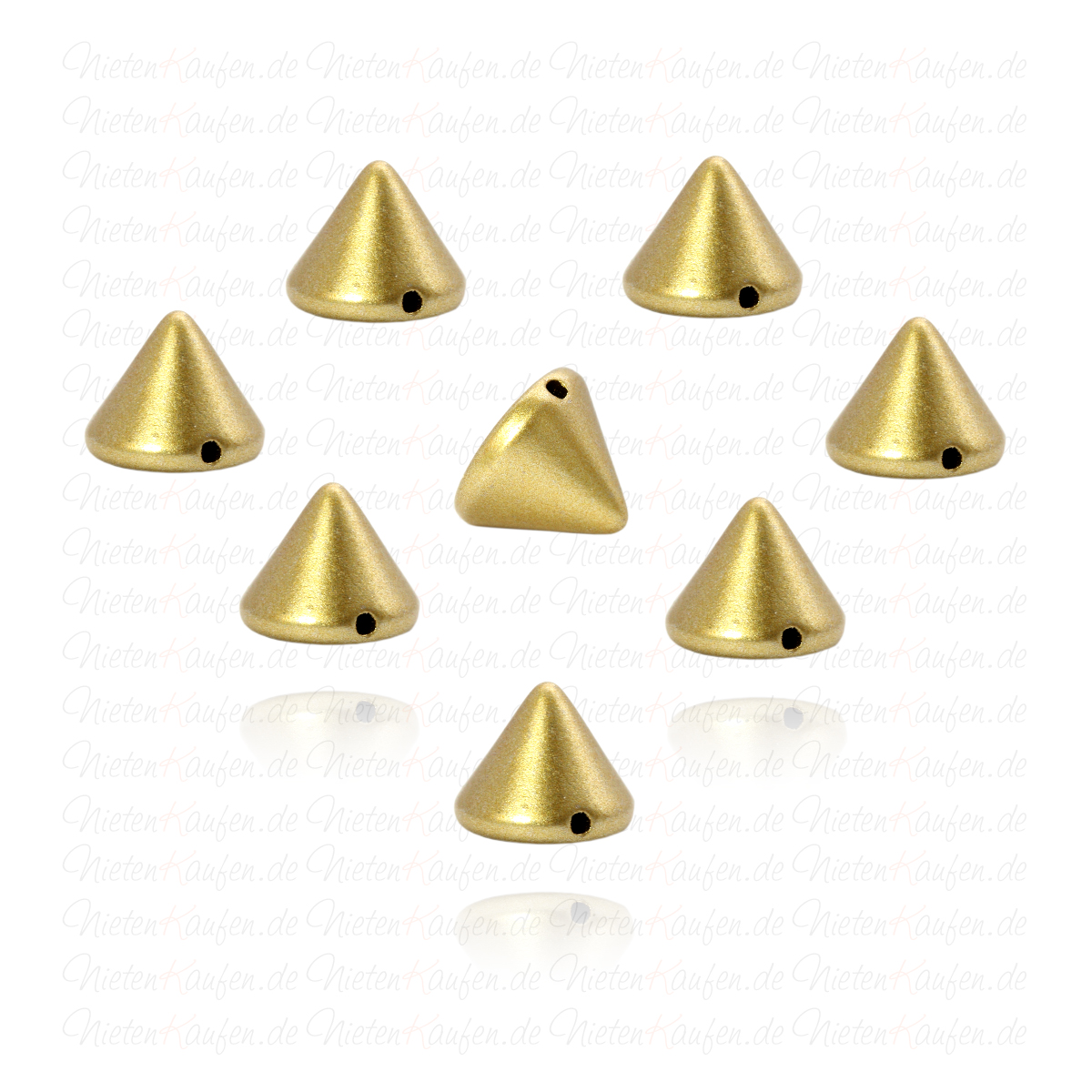 Killernieten in Gold  zum Aufnähen oder Aufkleben 10 mm