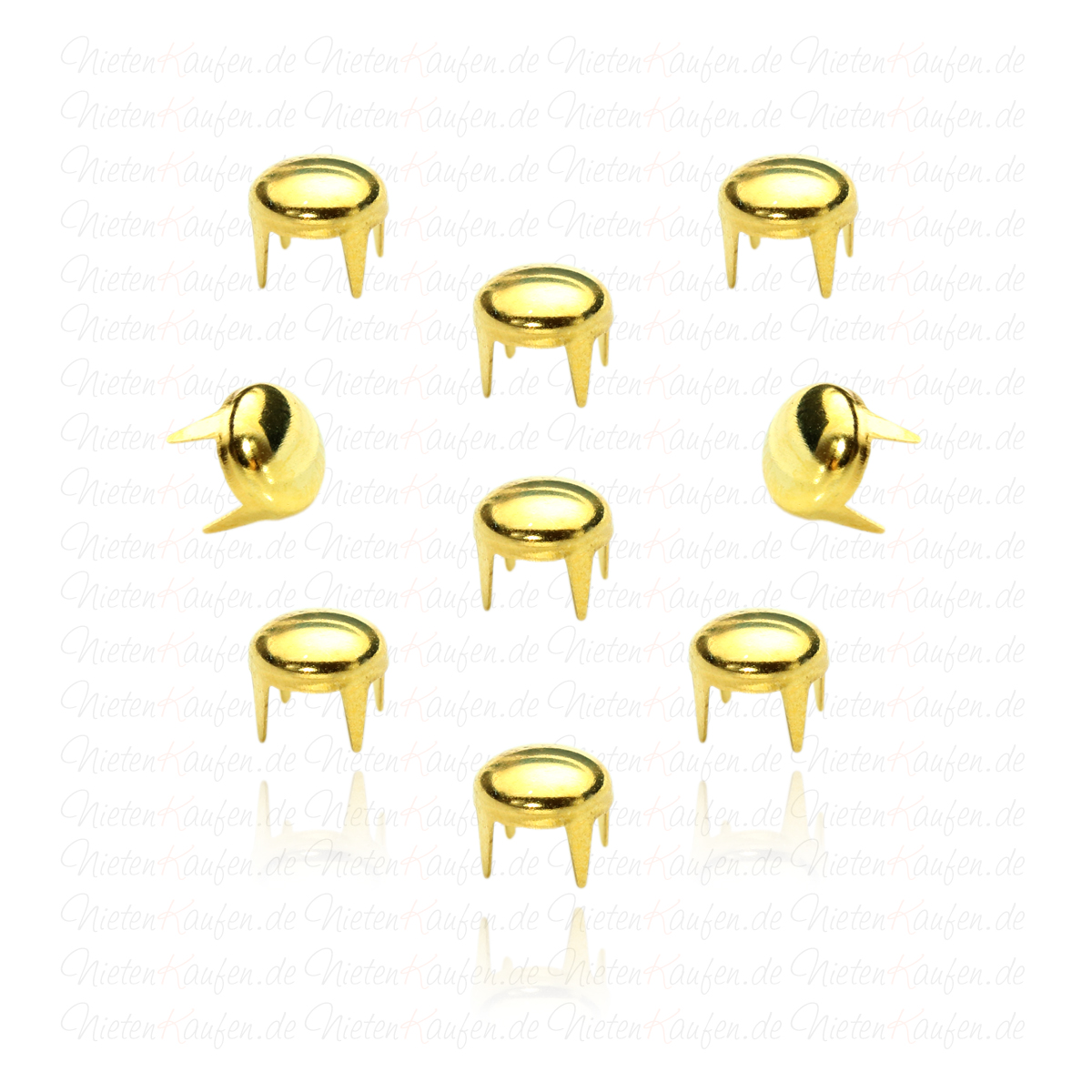 Goldene Rundnieten 6mm