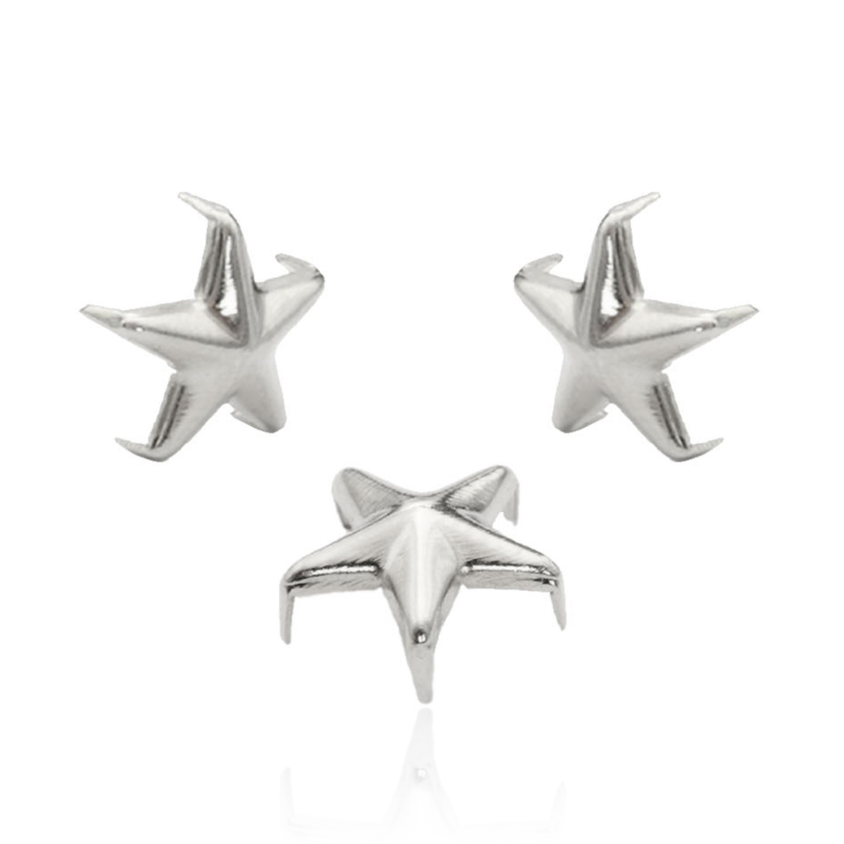 Stern Nieten Silber 10 mm