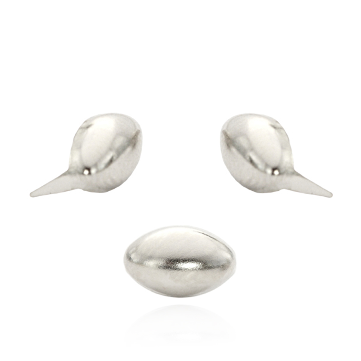 Oval Nieten Silber 8x5mm