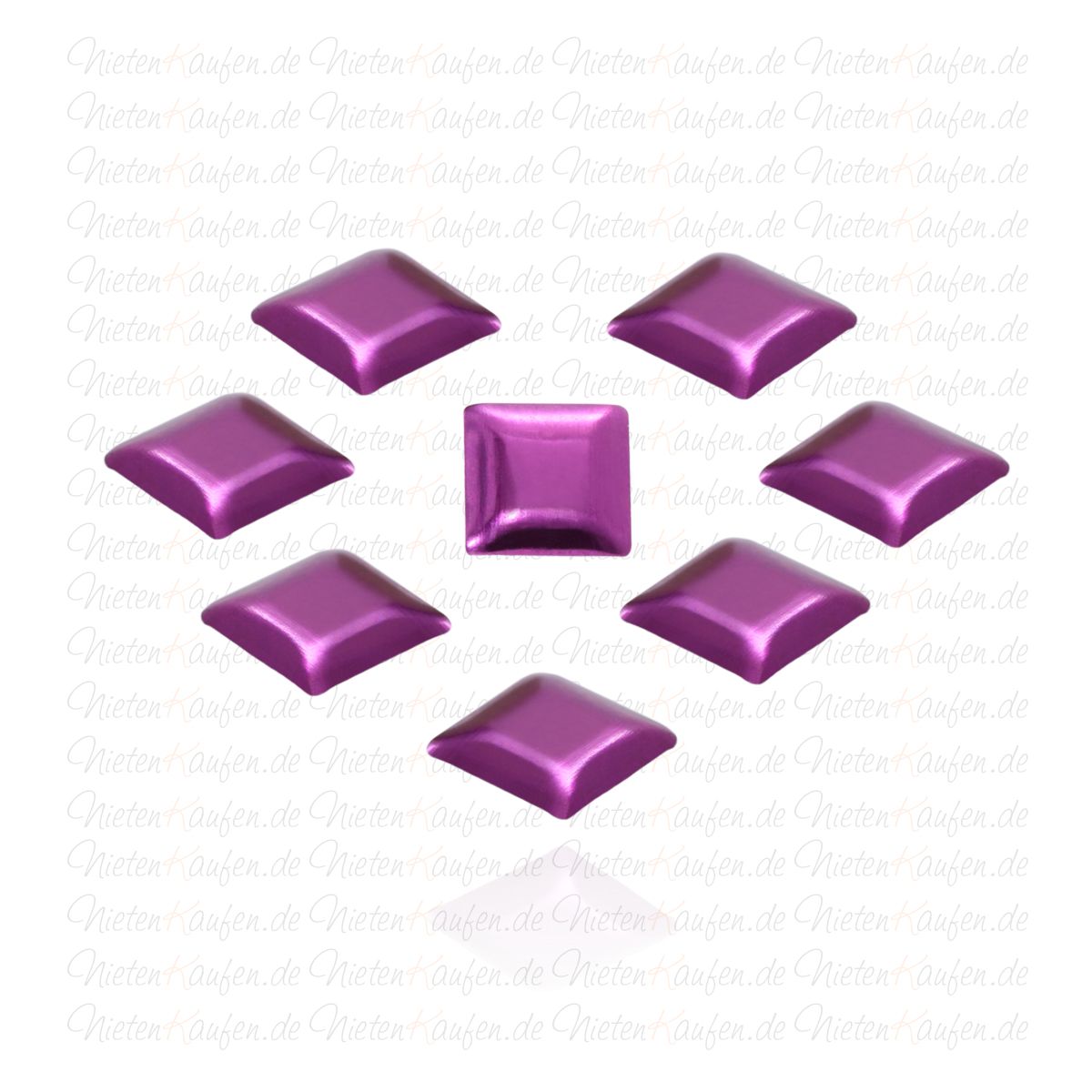 Lila Pyramiedennieten -  Klebenieten - Bastelnieten - Nieten zum Aufkleben