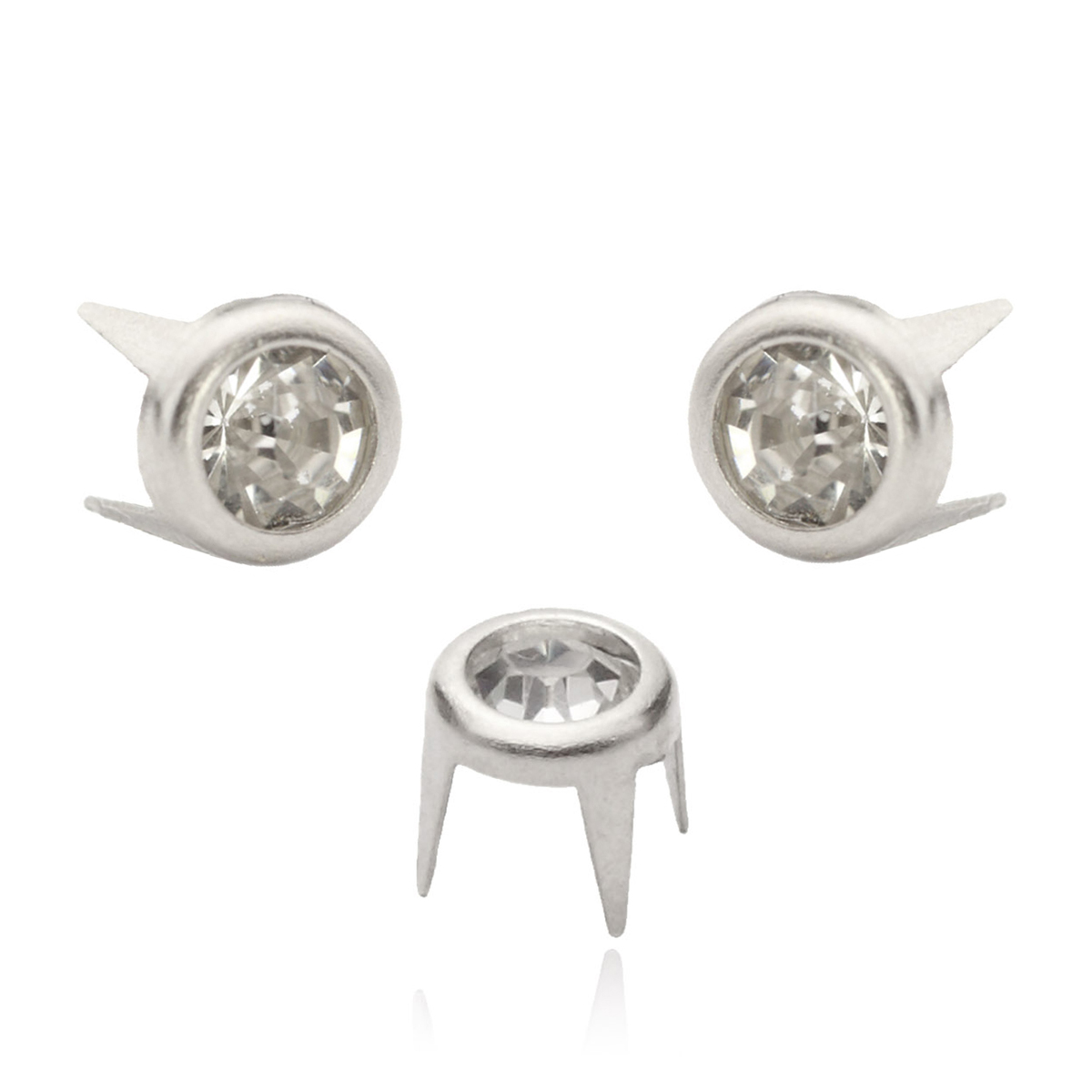 Strassnieten Silber 6 mm