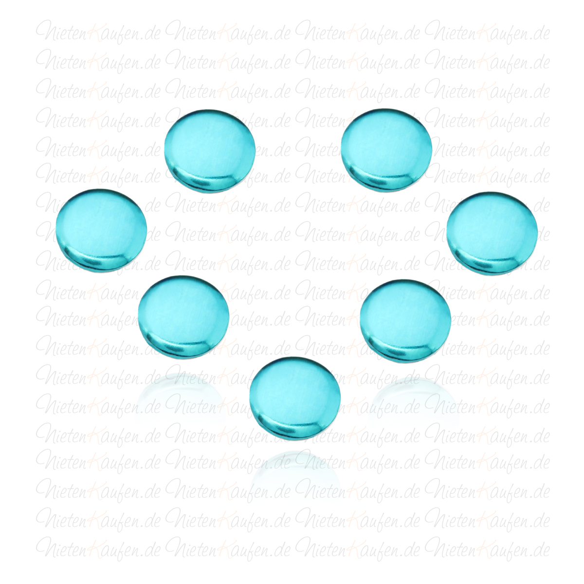 5mm Blaue Rundnieten - Klebenieten - Bastelnieten - Nieten zum Aufkleben - Bügelnieten - Nieten zum Aufbügeln