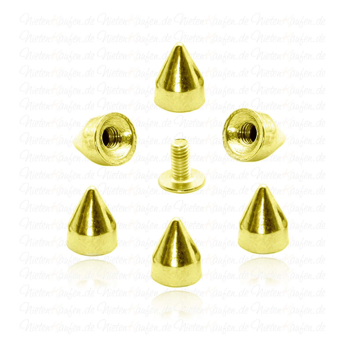 Goldene Killernieten 9x7 mm